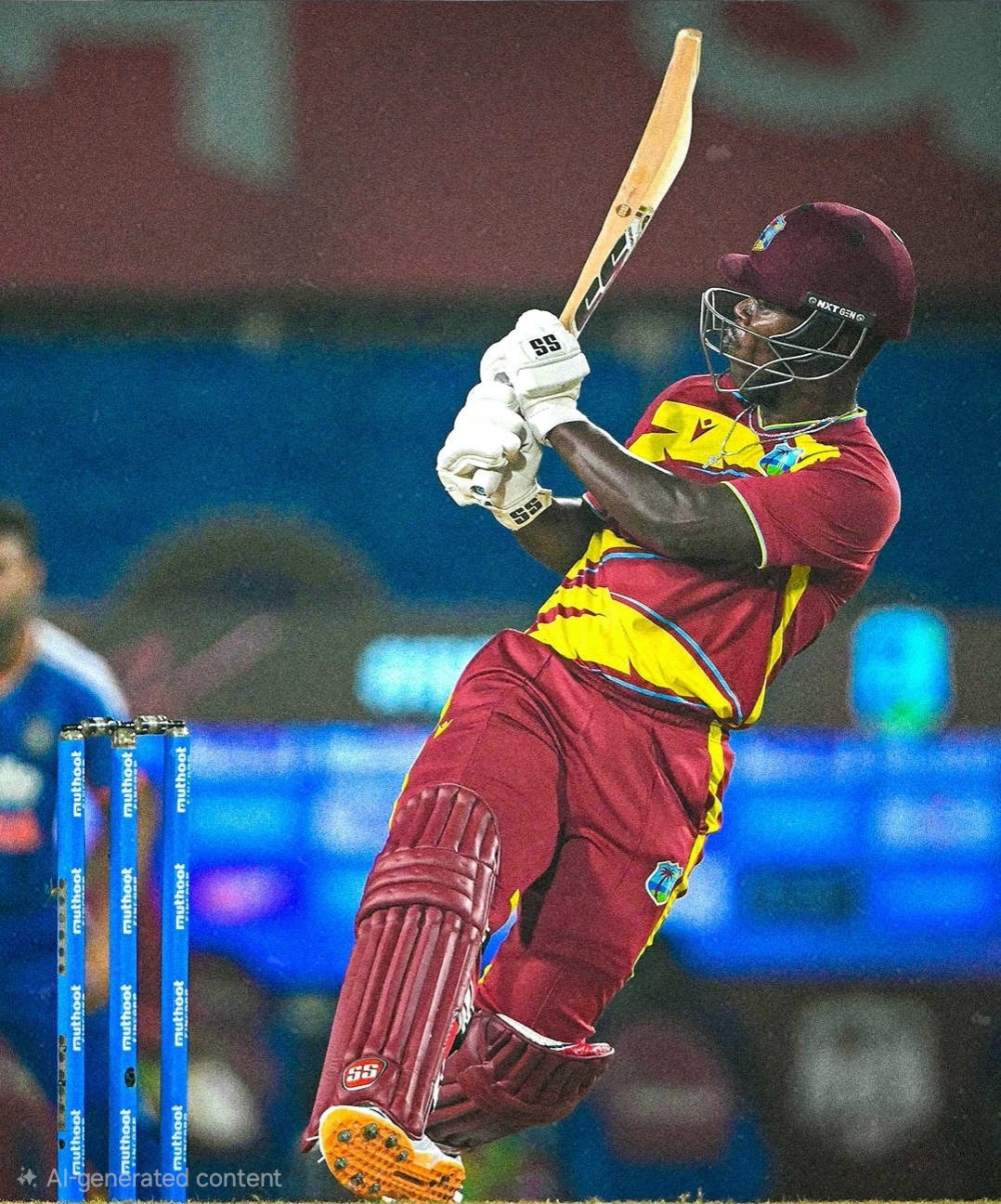 Sherfane Rutherford batting for West Indies